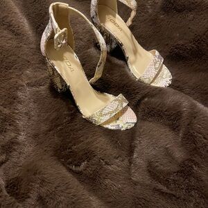 Soda Women's Multicolor Snakeskin Heels